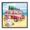 Stupell Industries Christmas Beach Nautical Van Framed Giclee Art